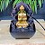 FONTE DE AGUA DECORATIVA BUDA DOURADO 6 QUEDAS 1LED BIVOLT 13X12X18CM - Imagem 1