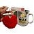Caneca Xicara de Vidro com Frases para Mãe + Chaveiro de Pelúcia Coração - Imagem 5