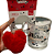 Caneca Xicara de Vidro com Frases para Mãe + Chaveiro de Pelúcia Coração - Imagem 2