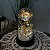 ENFEITE CUPULA COM FLOR CINTILANTE E BOLINHAS + LED 14cm x 8,5 cm - Imagem 3