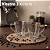 Conjunto 3 Canecas de Vidro Transparente Diamante 250ml – Design Sofisticado e Resistente - Imagem 2