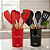 Kit Utensílios de Cozinha Silicone com Madeira 7 Peças – Concha, Colher, Espátula, Fouet, Pão Duro, Pegador e Suporte - Imagem 1