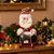 Papai Noel de Trenó 33cm Decoração de Natal em Feltro Enfeite Natalino para Sala e Estante - Imagem 2