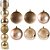 NT. BOLA DE NATAL MISTA FOSCA/LISA/GLITTER CHAMPANHE C/6 PCS 8CM0 KX9695 RIO MASTER - Imagem 2