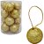 BOLA DE NATAL GLITTER DOURADA C/16 PCS 4CM0 NO TUBO - ENFEITE NATAL ARVORE - Imagem 2