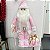 Boneco Papai Noel Rosa em Pé 65cm de Pelúcia – Decoração de Natal Luxo Charmosa e Sofisticada - Imagem 4