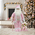 Boneco Papai Noel Rosa em Pé 65cm de Pelúcia – Decoração de Natal Luxo Charmosa e Sofisticada - Imagem 1