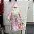 Boneco Papai Noel Rosa em Pé 65cm de Pelúcia – Decoração de Natal Luxo Charmosa e Sofisticada - Imagem 7