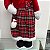 Boneco Mamãe Noel em Pé 65cm de Pelúcia Xadrez – Decoração de Natal Artesanal, Tradicional e Encantadora - Imagem 3