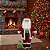 Mamãe Noel em Pé 65cm de Pelúcia Artesanal – Enfeite Natalino com Vestido Curto Vermelho e Branco - Imagem 7