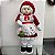 Mamãe Noel em Pé 65cm de Pelúcia Artesanal – Enfeite Natalino com Vestido Curto Vermelho e Branco - Imagem 3