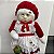 Mamãe Noel em Pé 65cm de Pelúcia Artesanal – Enfeite Natalino com Vestido Curto Vermelho e Branco - Imagem 6