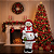 Mamãe Noel em Pé 65cm de Pelúcia Artesanal – Enfeite Natalino com Vestido Curto Vermelho e Branco - Imagem 2
