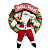 Guirlanda aro 30cm com Papai Noel + Rena + Boneco de Neve Pelúcia- Decoração Natal Luxo - Imagem 2