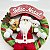 Guirlanda aro 30cm com Papai Noel + Rena + Boneco de Neve Pelúcia- Decoração Natal Luxo - Imagem 4