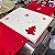 TOALHA LUGAR AMERICANO DE POLIESTER RETANGULAR ARVORE DE NATAL FLOCOS DE NEVE 40X30CM - Imagem 3
