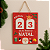 Calendário Decorativo Natalino MDF 20x15cm – Multiart Presente Natal - Imagem 1