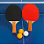Kit Ping Pong 2 Raquetes + 3 Bolinhas | Tênis de Mesa | Jogo Recreativo | Raquete Preto e Vermelho - Imagem 1
