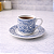 JOGO DE XÍCARAS DE PORCELANA COM PIRES PARA CAFÉ BLUE FLORAL – 12 PEÇAS | 90ML – LYOR - Imagem 3