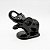 Elefante Preto Esmaltado Cerâmica Decoração Sala Escritório 17x17cm - Imagem 2