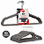 Kit 10 Cabides Aveludados Antideslizantes Cinza 44,5cm - Imagem 1