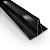Perfil Fixa Placa Preto em PVC - Com ou sem fita dupla face - Imagem 1