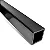 Perfil Tubo Quadrado 22x22 mm com parede de 2 mm - Plástico PVC preto - Imagem 1