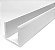 Perfil plástico U 25x25 mm - em PS - Imagem 2