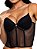 Conjunto Corselete Bojo Renda e Calcinha Fio Microfibra Tule Sexy Seduction - Imagem 3