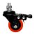 RODÍZIO GIRATÓRIO ROSCA FREIO PVC LARANJA REFORÇADO 2" 50MM - Imagem 1