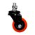 RODÍZIO GIRATÓRIO ROSCA PVC LARANJA REFORÇADO MÓVEIS 3" 75MM - Imagem 1