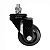 RODÍZIO GIRATÓRIO ROSCA PVC PRETO REFORÇADO MÓVEIS 3" 75MM - Imagem 1