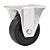 RODÍZIO RODA FIXO BORRACHA PRETA 2" 50MM 25KG LEVE - Imagem 1