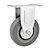 RODÍZIO RODA FIXO BORRACHA PVC CINZA AÇO 3" 76MM - Imagem 1