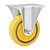 RODÍZIO RODA FIXO PVC AMARELA AÇO 5" 127MM - Imagem 1