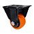 RODÍZIO RODA FIXO PVC LARANJA REFORÇADO MOVEIS 1.5/8" 40MM - Imagem 1