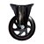 RODÍZIO RODA FIXO PVC PRETO REFORÇADO MÓVEIS 4" 100MM - Imagem 1