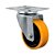 Roda Rodízio Giratório 6" PU Moldado Ferro GL 614 PN 300kg - Imagem 1