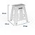 BANQUETA PLÁSTICA DOBRÁVEL BRANCA VONDER 150KG ALTURA 450MM - Imagem 3