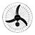 VENTILADOR PAREDE OSCILANTE VENTISOL 127V/220V PRETO  60CM - Imagem 1