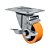 RODÍZIO RODA GIRATÓRIO FREIO 3" PU MOLDADO GL312 PN SL 170KG - Imagem 1