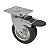 RODA RODÍZIO BORRACHA MACIÇA 3 POL 75MM GIRATÓRIO FREIO 40KG - Imagem 1