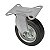 RODA RODÍZIO BORRACHA MACIÇA 3 POLEGADAS 75MM FIXO 40KG - Imagem 1