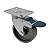 RODA RODÍZIO POLIPROPILENO 3 POL 75MM GIRATÓRIO FREIO 60KG - Imagem 1