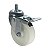 RODA RODÍZIO GIRATÓRIO ROSCA FREIO NYLON 3 POLEGAD 75MM 70KG - Imagem 1