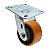 RODA RODÍZIO POLIURETANO MOLDADO FERRO 6 POL GIRATÓRIO 300KG - Imagem 1