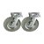 KIT 2 UN RODIZIO GIRATÓRIO 8X2 RODA MACIÇA PU 250X4 - Imagem 1