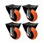 KIT 4 UN RODA RODÍZIO FIXO PVC LARANJA 1.5/8 POL 40MM MÓVEIS - Imagem 1