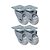 KIT 4 UN RODA RODÍZIO GIRATÓRIO GEL 3 POLEGADAS 75MM MÓVEIS - Imagem 1