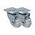 KIT 2 UN RODA RODÍZIO GIRATÓRIO GEL 2 POLEGADAS 50MM MÓVEIS - Imagem 1